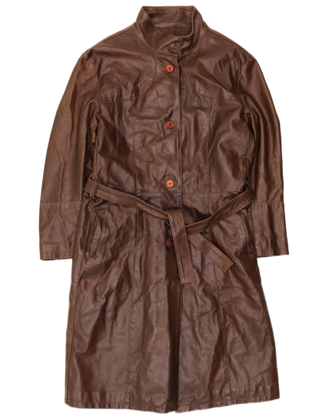 Masterpelle Женское кожаное пальто IT 48 XL Коричневое