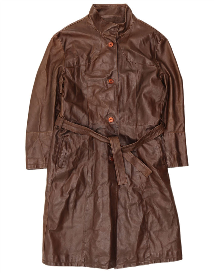 Masterpelle Женское кожаное пальто IT 48 XL Коричневое