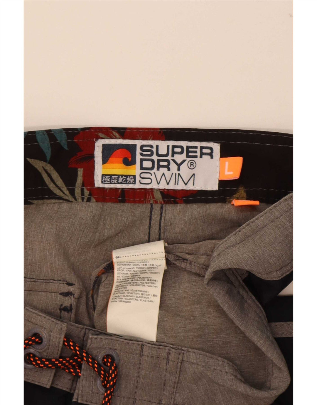 Мужские шорты для плавания Superdry, большие темно-синие полосатые полиэстеровые шорты