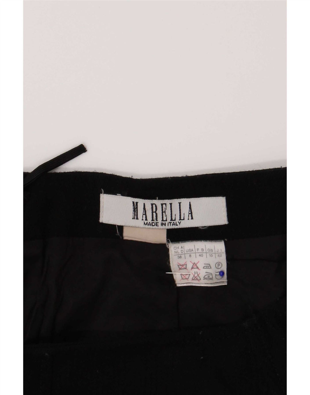 Женская мини-юбка Marella UK 10, маленькая W26, черная шерсть