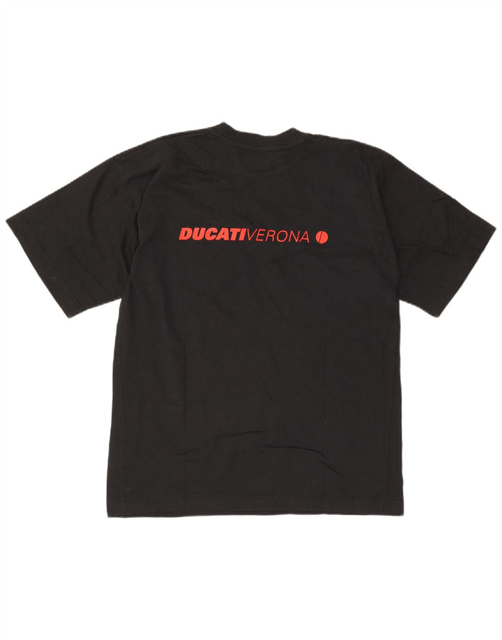 Мужская футболка Ducati с рисунком, черный хлопок, средний размер
