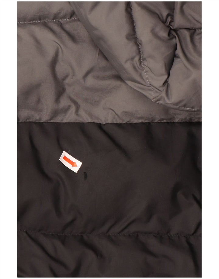 Утепленная куртка Adidas с капюшоном для мальчиков 13–14 лет, черная, полиэстер с цветными блоками