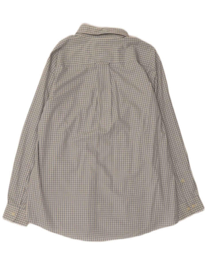 Мужская рубашка Orvis, большая синяя хлопковая клетка в мелкую клетку