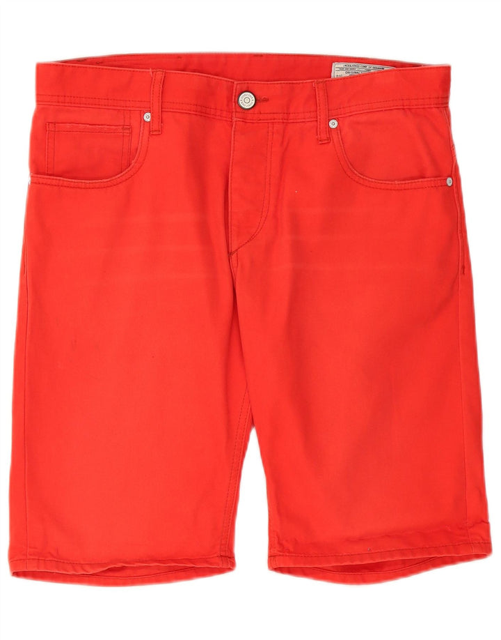 Мужские джинсовые шорты Jack & Jones, большие, W34, красные, хлопковые