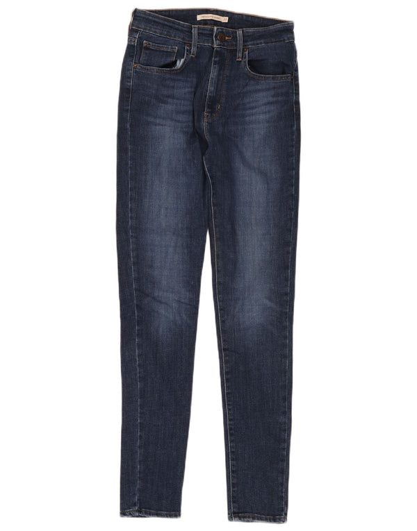 Женские джинсы скинни Levi's 721 с высокой посадкой W27 L30 Темно-синие, хлопок