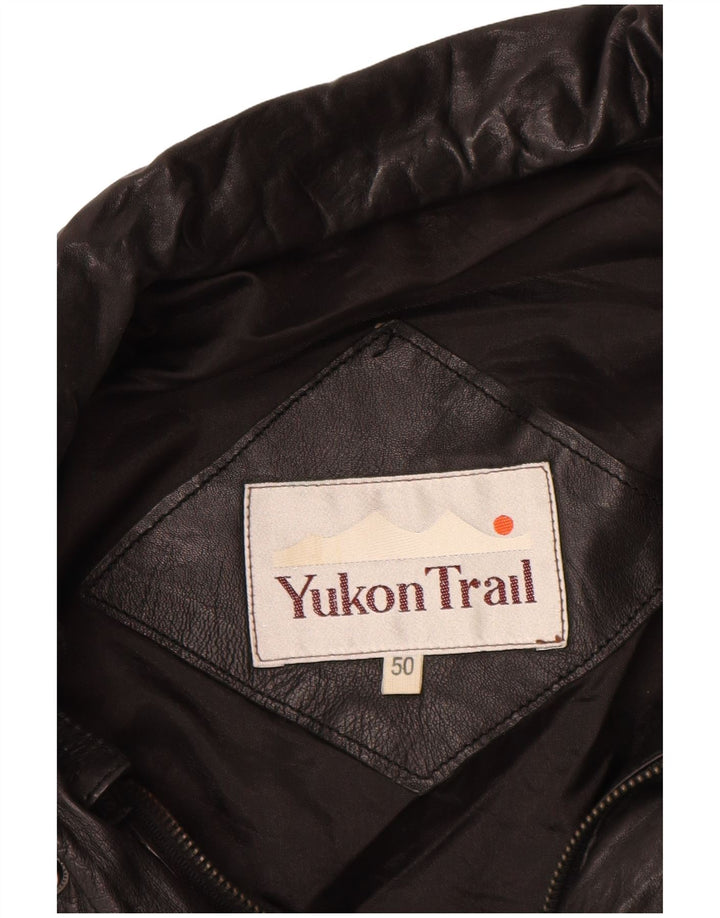 Куртка мужская кожаная Yukon Trail IT 50 большая черная