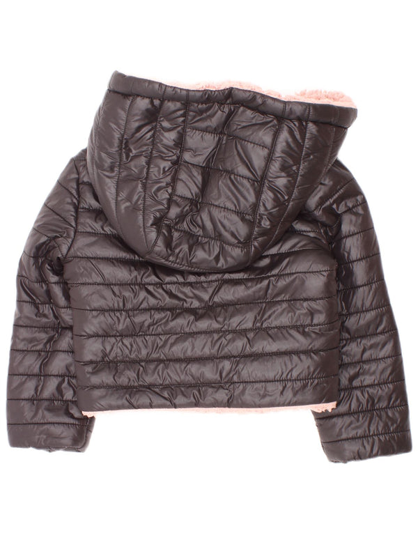 Michael Kors Baby Girls Hooded Sherpa Padded Jacket 18-24 Months Black