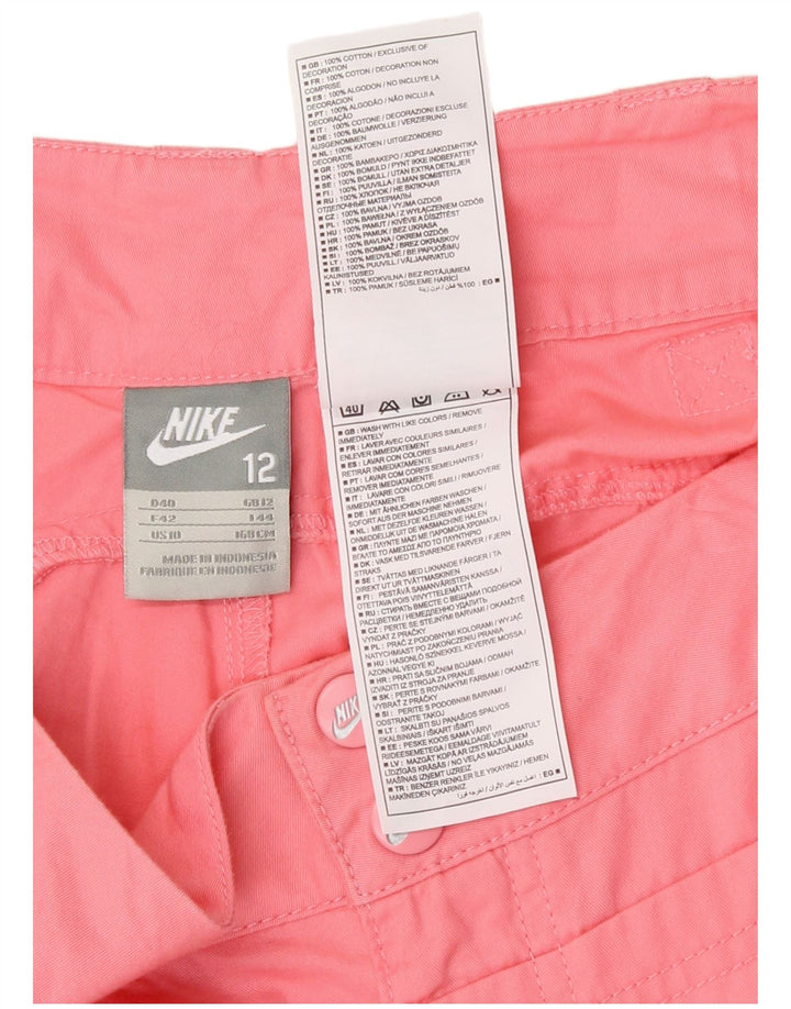 Женские шорты-бермуды Nike UK 12 Medium W30, розовый хлопок