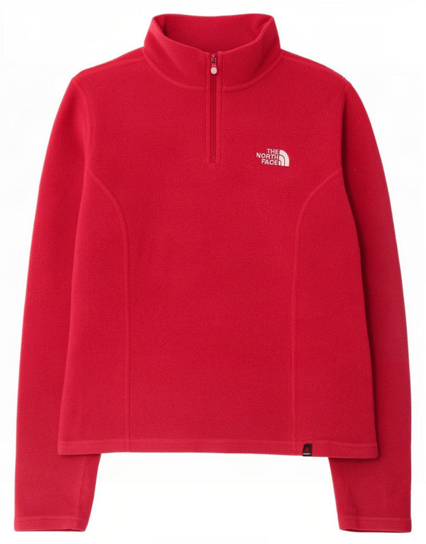 Женский свободный флисовый джемпер с воротником на молнии The North Face UK 6 XS, красный