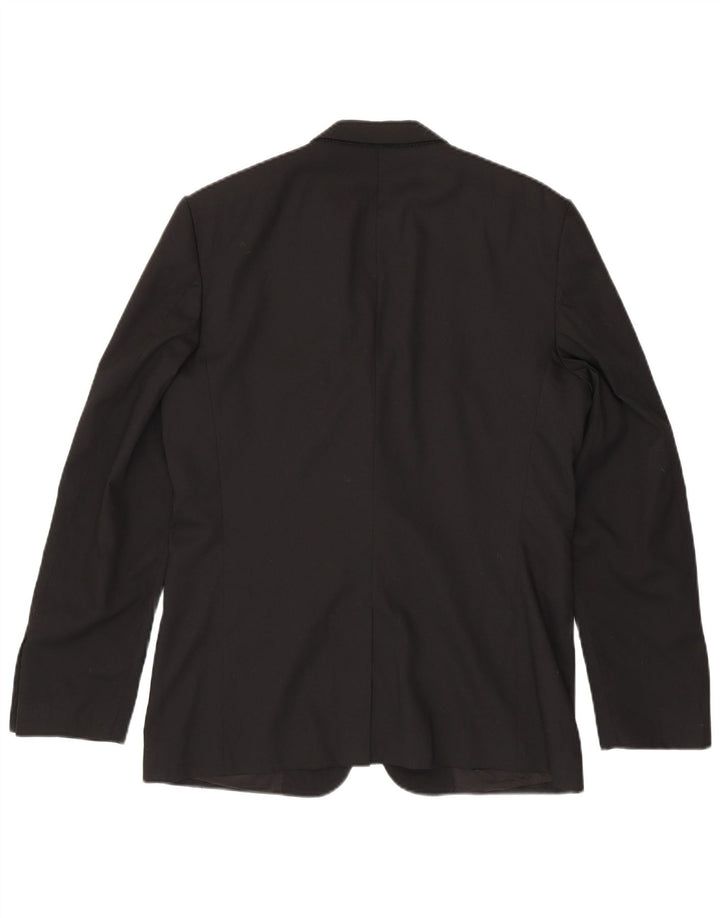 Мужской пиджак ZARA на 2 пуговицах EU 50, средний черный полиэстер