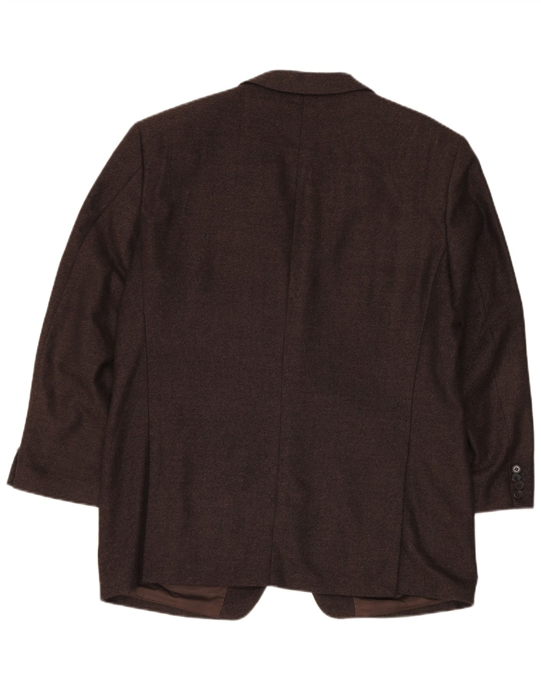 COLOMBO Мужской пиджак с 2 пуговицами EU 54 2XL Коричневый кашемир с рисунком «елочка»