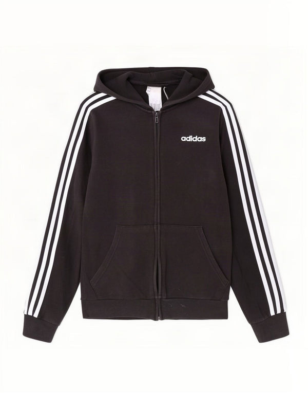 Мужской свитер с капюшоном на молнии Adidas XS, черный хлопок