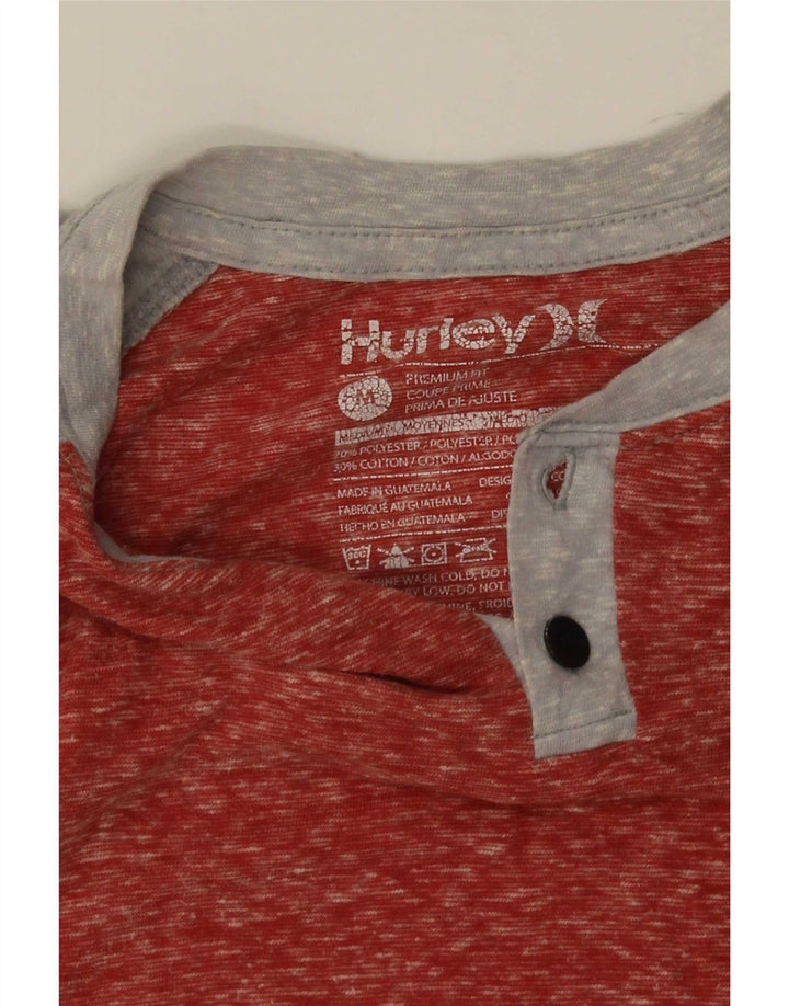 Мужская футболка Hurley, верх, средний красный, полиэстер с цветными блоками