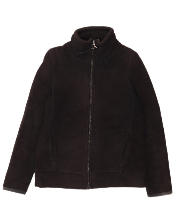 Женская флисовая куртка Marks & Spencer из шерпа UK 8, маленькая, черная, полиэстер