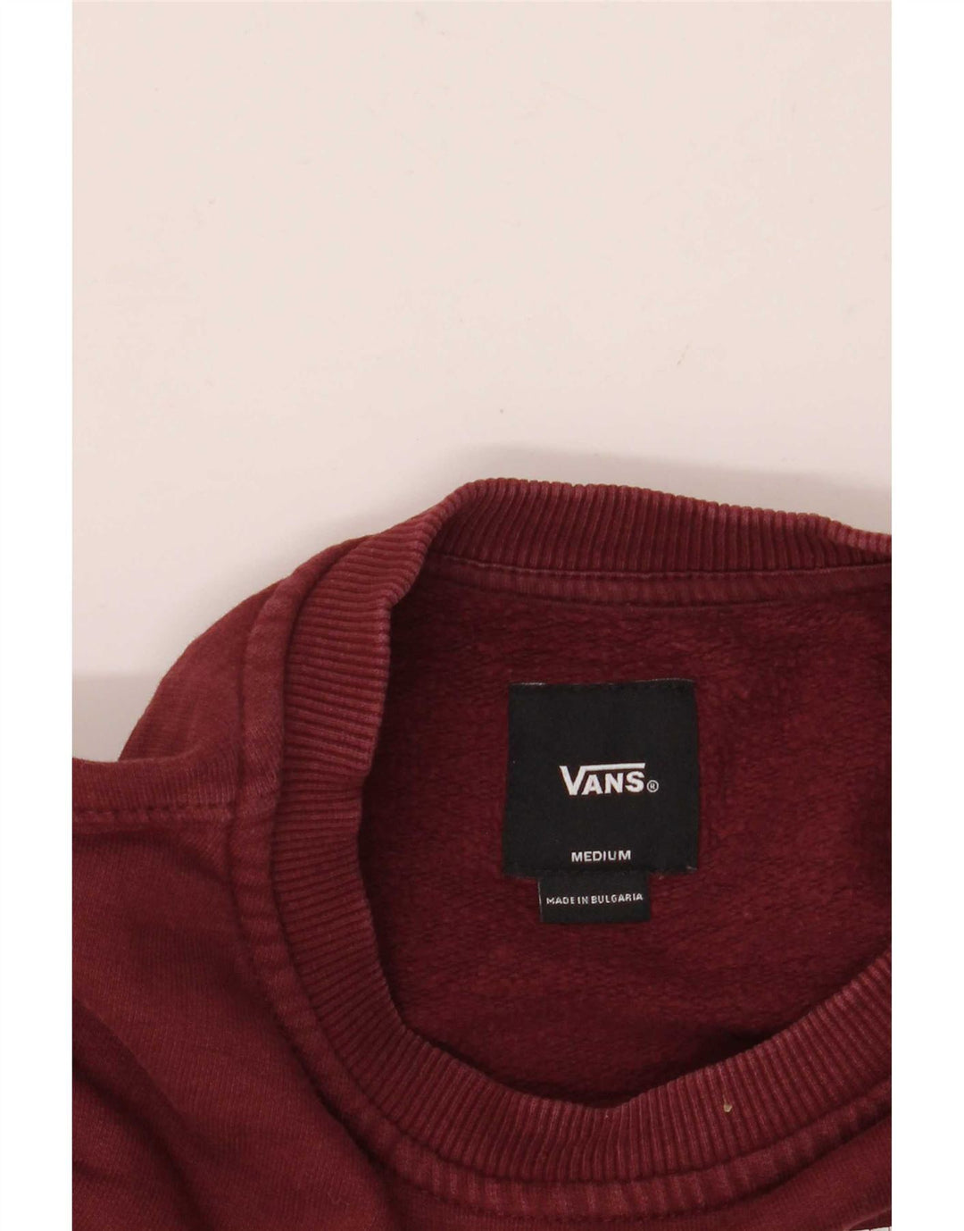 Мужской свитшот с рисунком Vans, средний бордовый