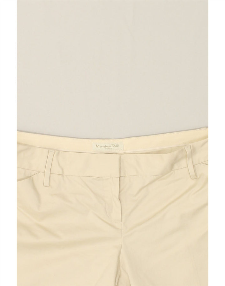 MASSIMO DUTTI Womens Straight Casual Trousers W36 L34 Beige Cotton | Vintage Massimo Dutti | Thrift | Second-Hand Massimo Dutti | Used Clothing | Messina Hembry 