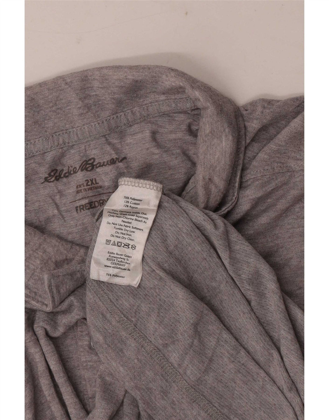 Мужская рубашка поло Eddie Bauer стандартного кроя с короткими рукавами 2XL, серый полиэстер