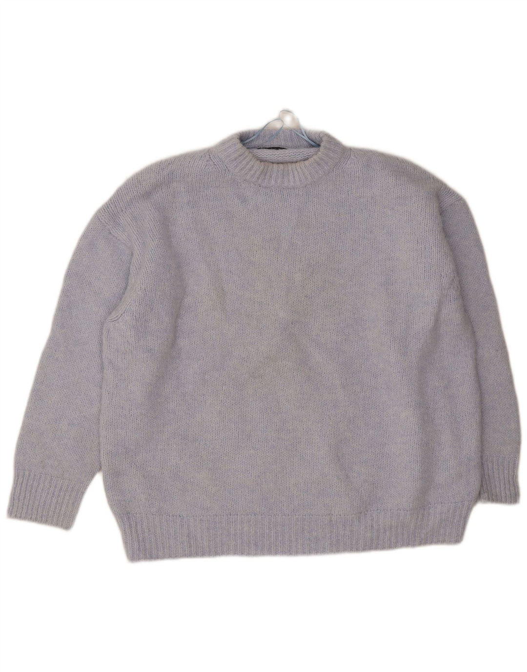 Женский свободный джемпер с круглым вырезом Zara UK 18 XL, синий полиэстер