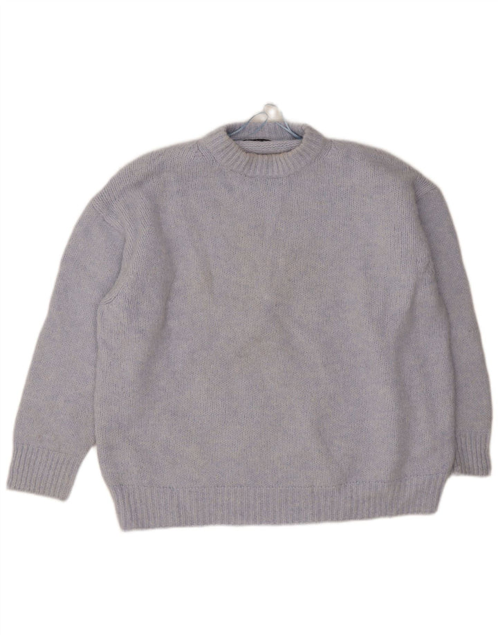 Женский свободный джемпер с круглым вырезом Zara UK 18 XL, синий полиэстер