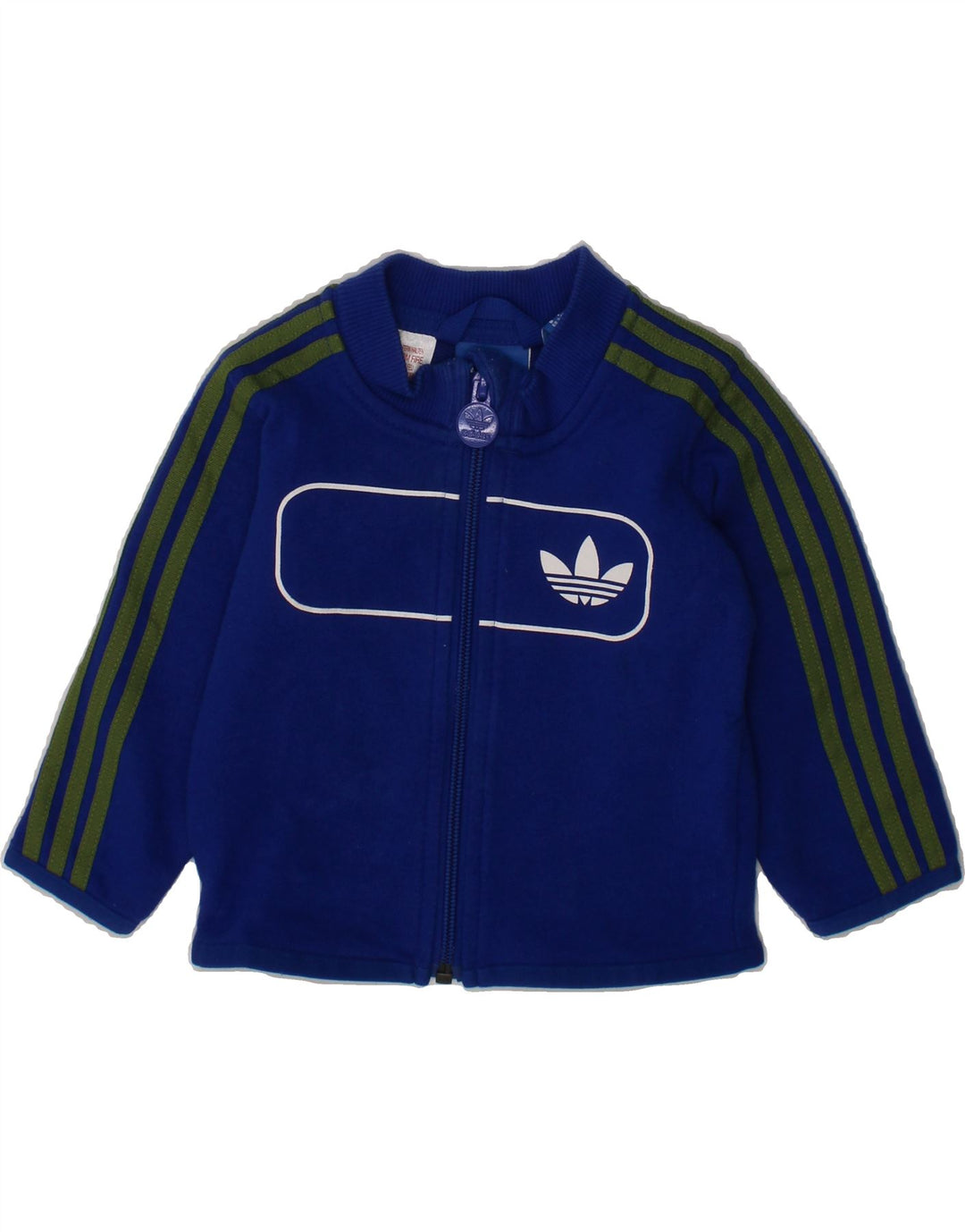 ADIDAS Baby Boys Graphic Tracksuit Top Jacket 3-6 Months Blue Cotton Vintage Adidas and Second-Hand Adidas from Messina Hembry 