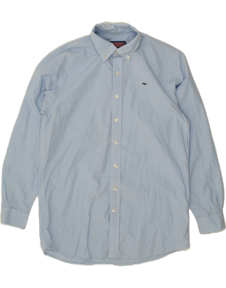 VINEYARD VINES Boys Shirt 15-16 Years Blue Check Cotton Vintage Vineyard Vines and Second-Hand Vineyard Vines from Messina Hembry 