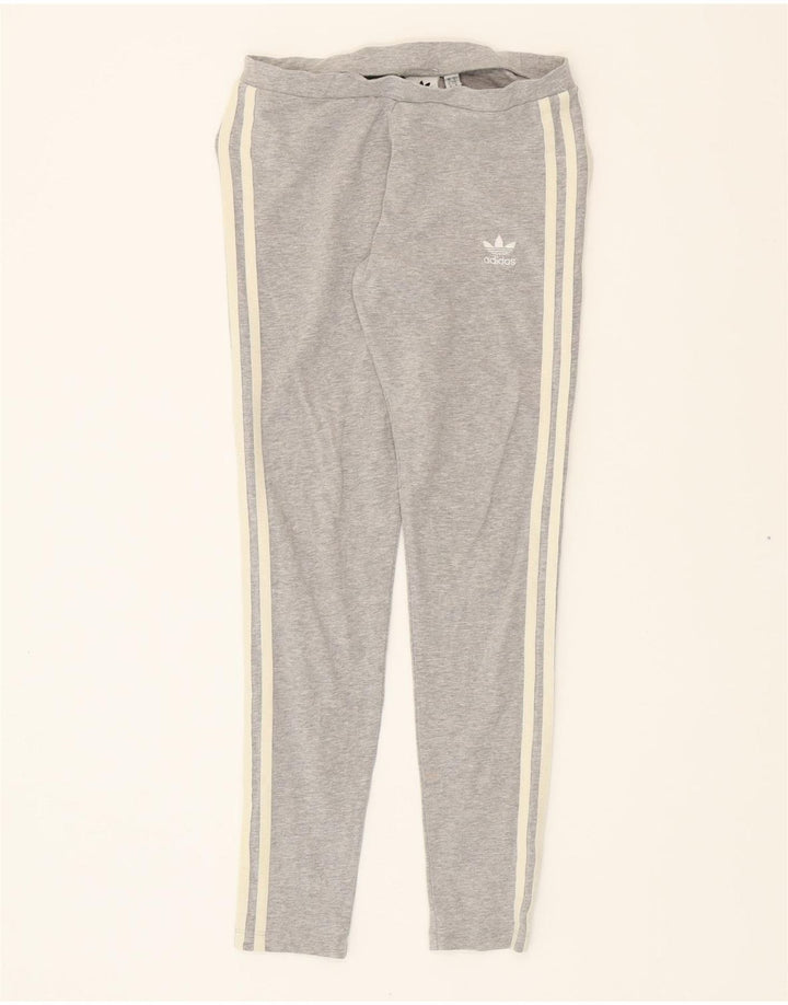 ADIDAS Womens Leggings UK 10 Small  Grey Cotton Vintage Adidas and Second-Hand Adidas from Messina Hembry 
