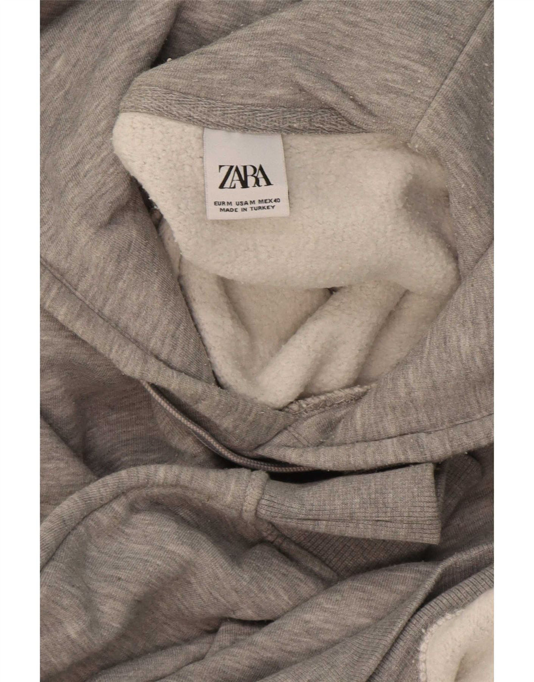 Мужской джемпер с капюшоном Zara среднего серого цвета в крапинку