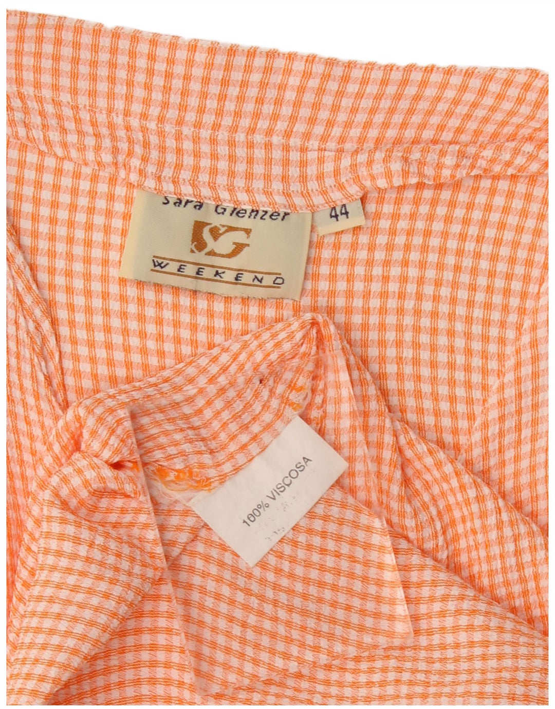 Женская рубашка выходного дня Sara Glenzer IT 44 Medium Orange Gingham
