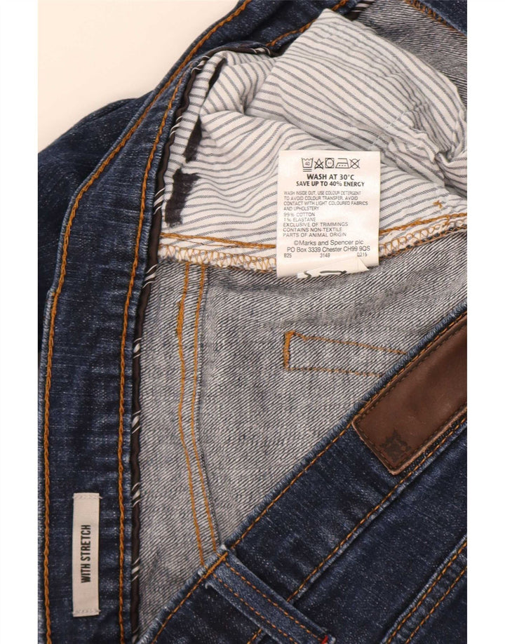 Мужские прямые джинсы Marks & Spencer W36 L31 темно-синие, хлопок