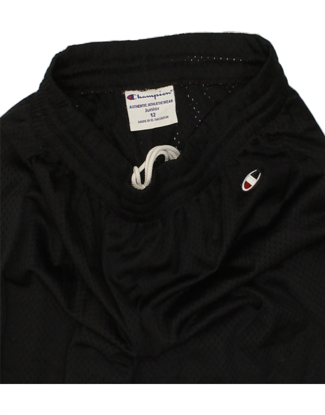CHAMPION Boys Sport Shorts 11-12 Years Black Polyester Vintage Champion and Second-Hand Champion from Messina Hembry 