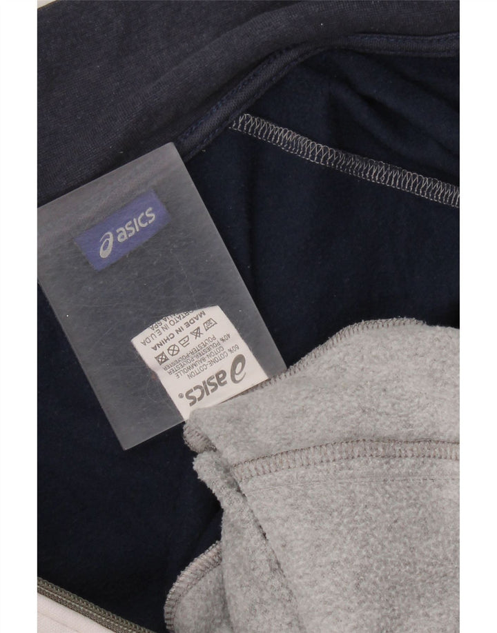 Мужской спортивный костюм ASICS, верхняя куртка, средний серый хлопок с цветными блоками