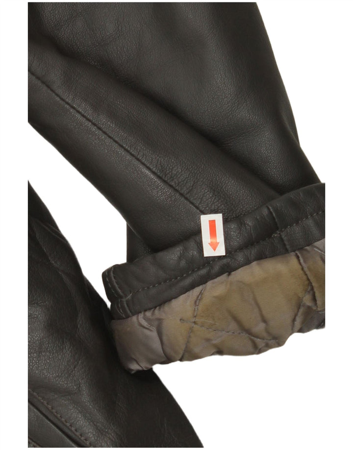 Мужская кожаная куртка VINTAGE UK 38 средний серый