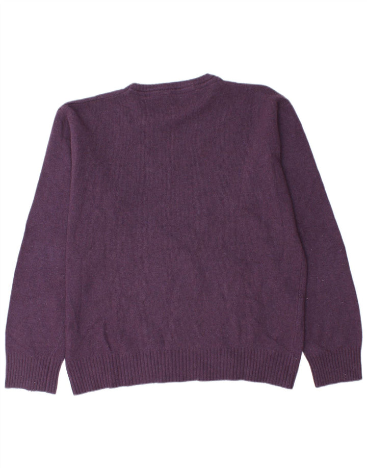 Мужской свитер NORTH SAILS с круглым вырезом 2XL, фиолетовый, шерсть