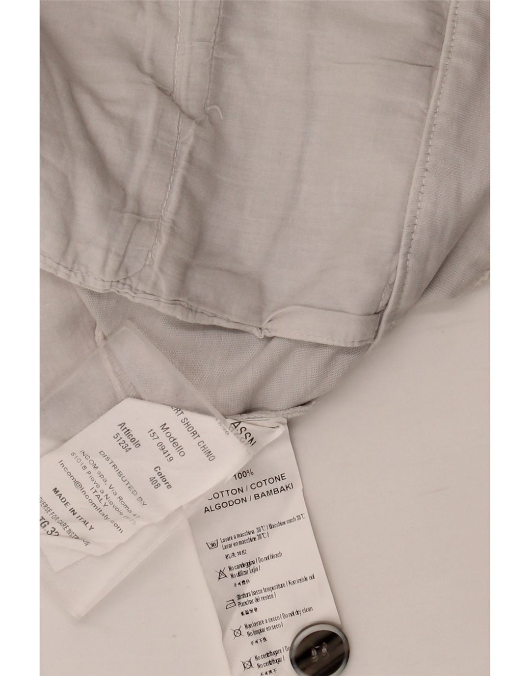 США ПОЛО ASSN. Мужские шорты чинос W32, средний белый хлопок, хлопок