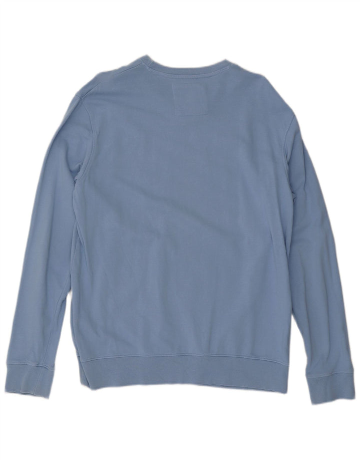 Crew Clothing Мужской свитер-джемпер большого синего цвета из хлопка
