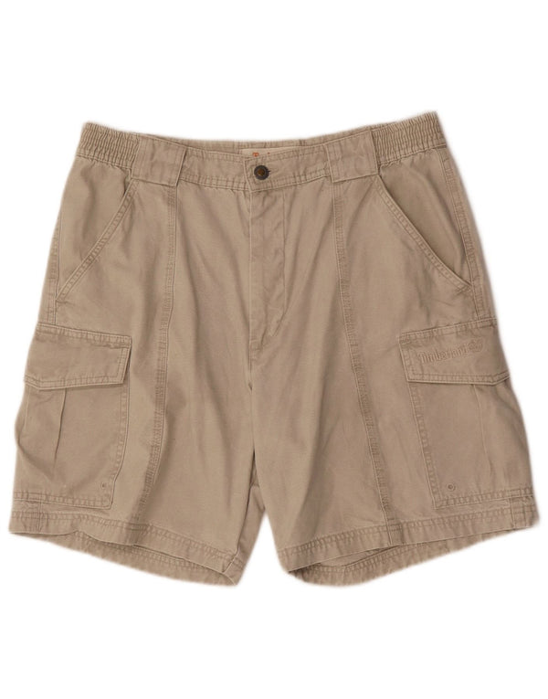 TIMBERLAND Mens Cargo Shorts W34 Large Beige Cotton
