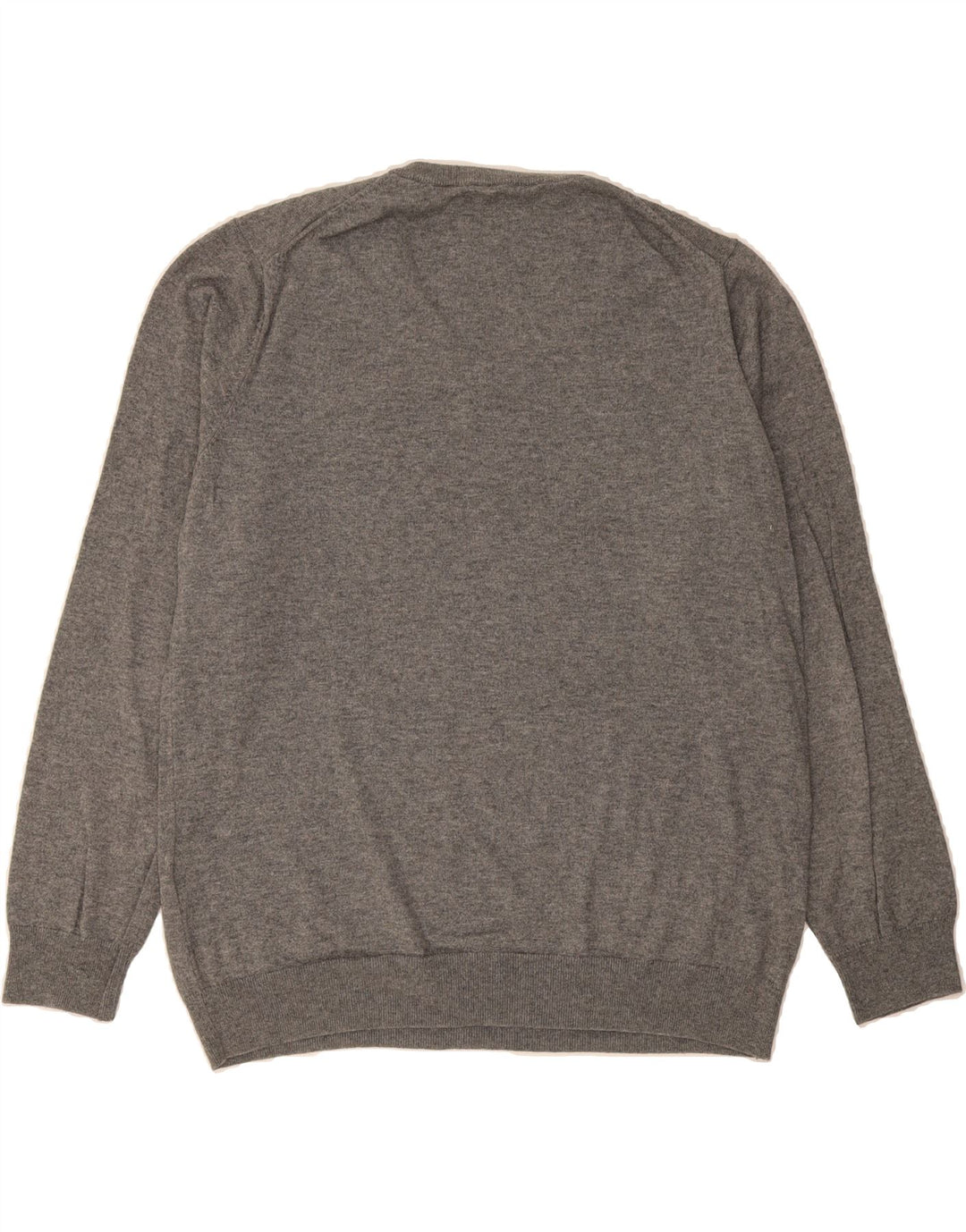 GANT Mens V-Neck Jumper Sweater XL Grey Cotton Vintage Gant and Second-Hand Gant from Messina Hembry 