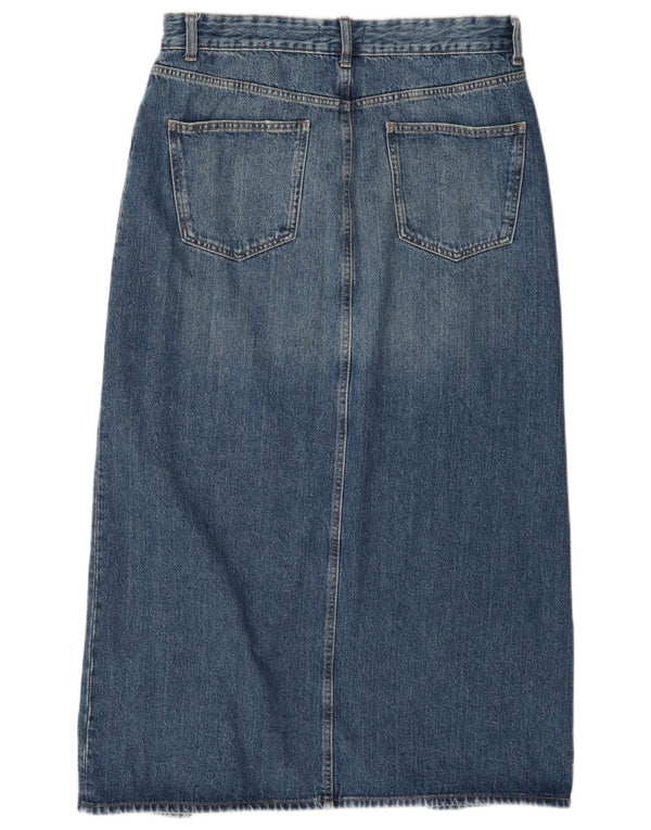 Женская джинсовая юбка с завышенной талией Zara, большая, W30, синяя