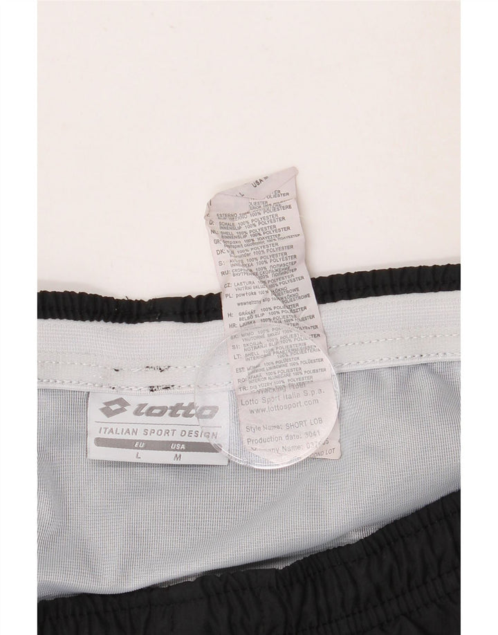 Мужские спортивные шорты Lotto, большие черные из полиэстера