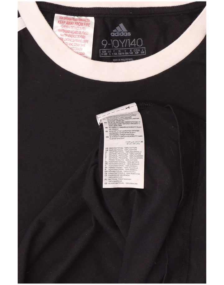 Футболка ADIDAS для девочек, топ 9-10 лет, черный хлопок