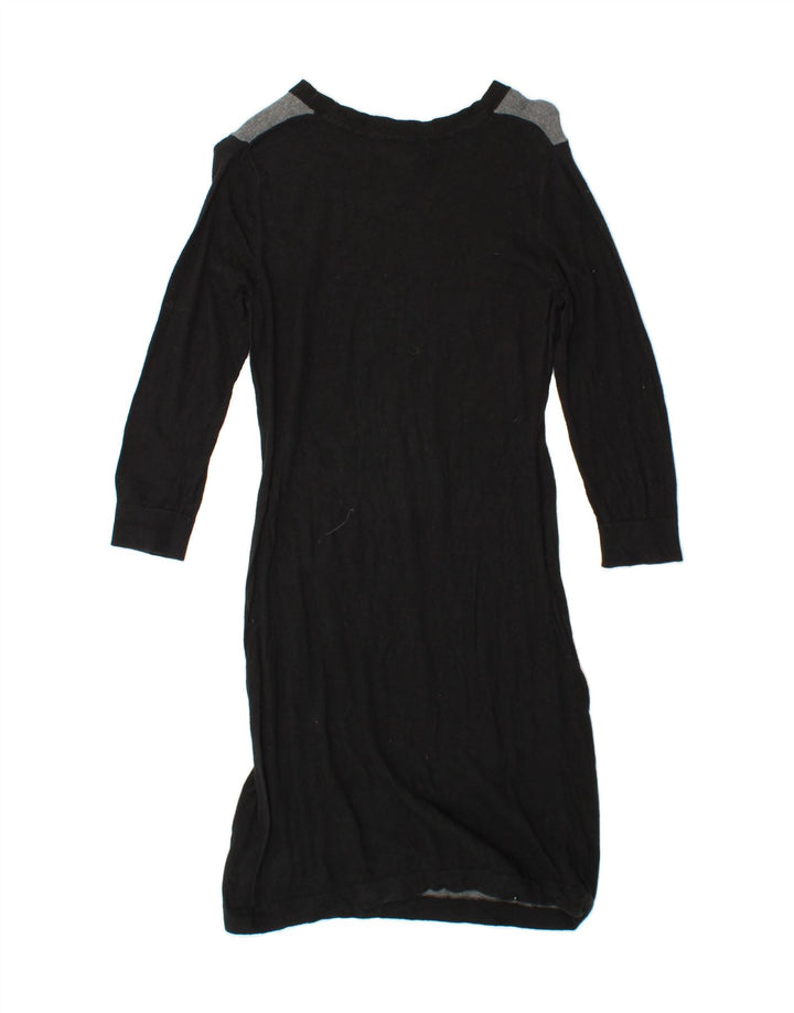 MOSSIMO Womens Long Sleeve Jumper Dress UK 12 Medium Grey Colourblock Vintage Mossimo and Second-Hand Mossimo from Messina Hembry 