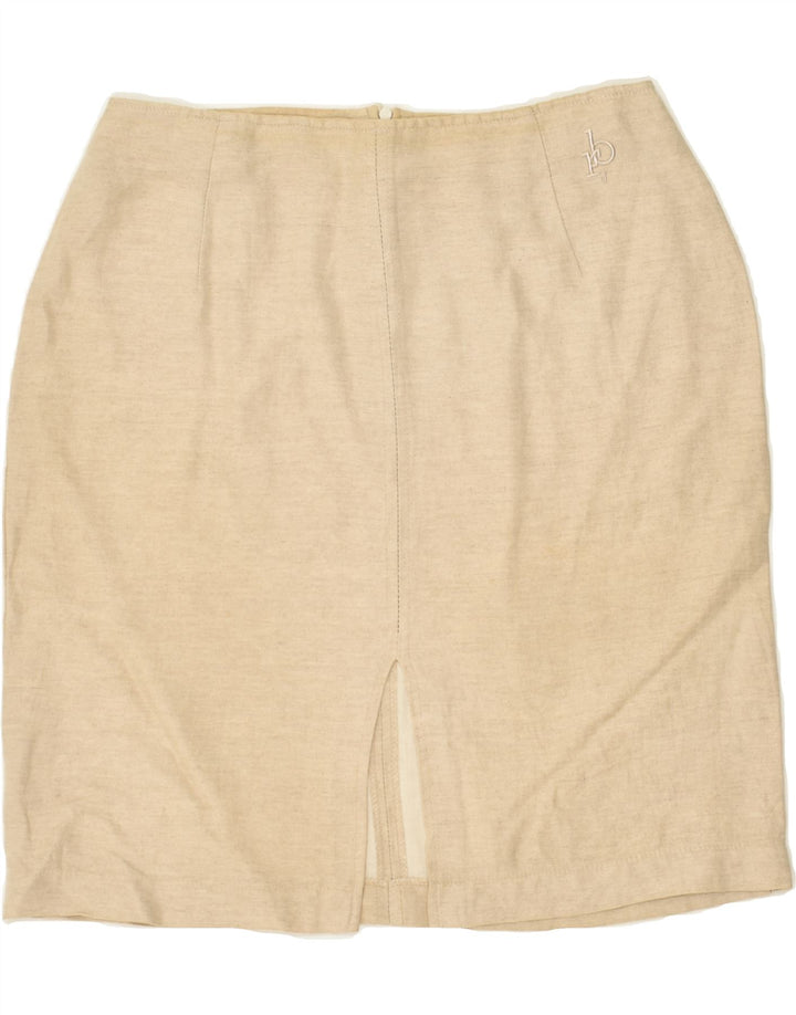 ROCCOBAROCCO Womens Straight Skirt IT 48 XL W30 Beige Viscose | Vintage Roccobarocco | Thrift | Second-Hand Roccobarocco | Used Clothing | Messina Hembry 