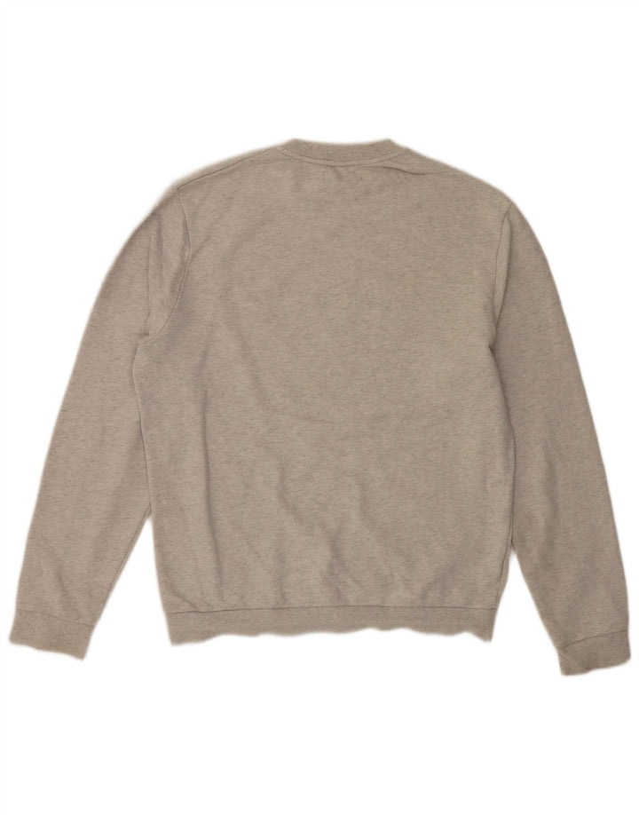 Мужской свитшот с рисунком Fred Perry, хлопковый джемпер среднего серого цвета
