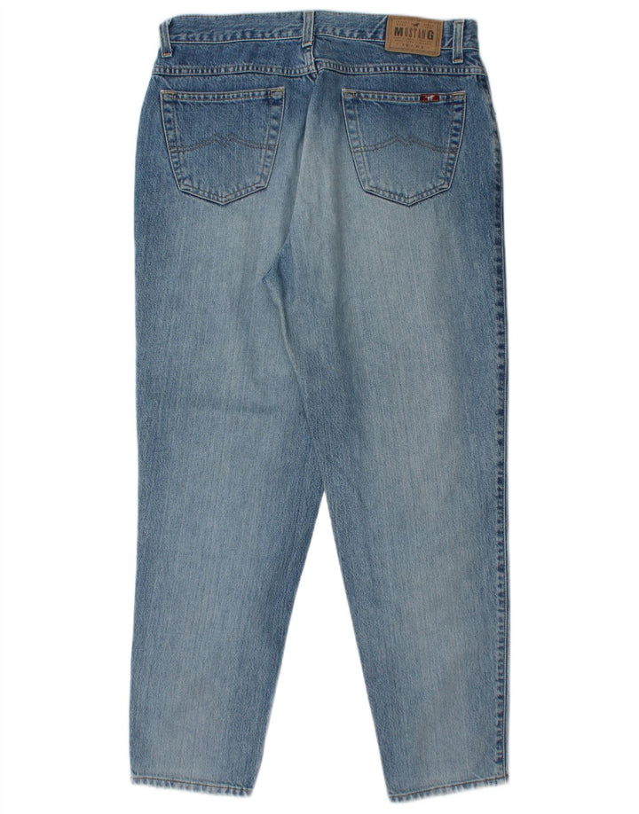 MUSTANG Mens Bonnie Tapered Jeans W35 L30 Blue Cotton