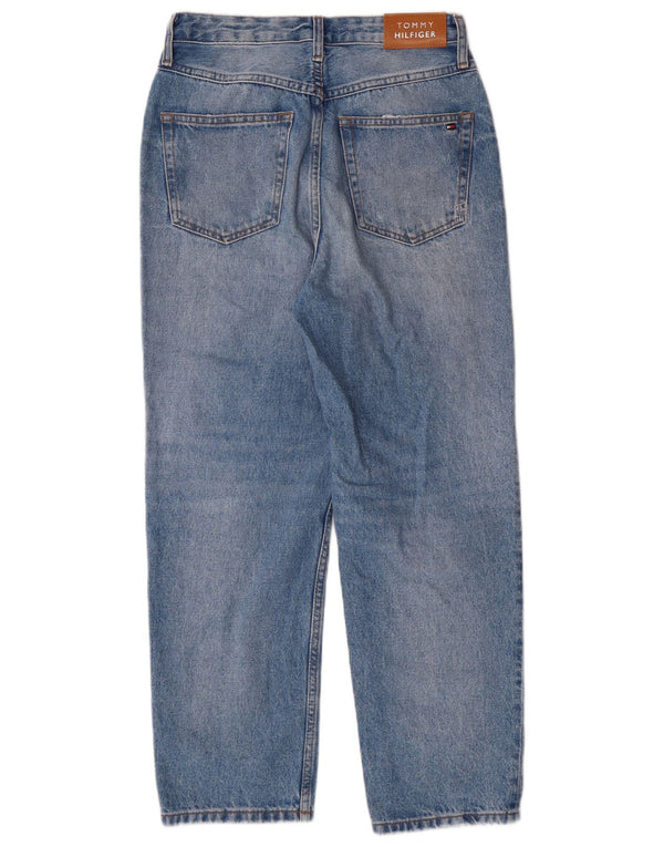 Tommy Hilfiger Женские потертые джинсы с высокой талией W27 L28 Синие классические