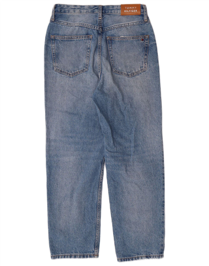 Tommy Hilfiger Женские потертые джинсы с высокой талией W27 L28 Синие классические