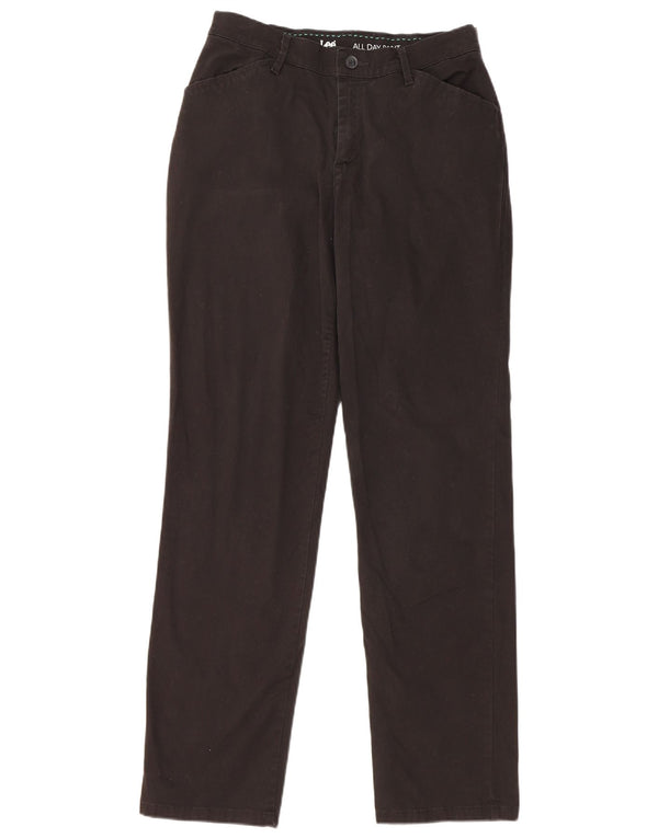 Женские прямые повседневные брюки LEE, размер США 4, маленький W28 L31, черный хлопок