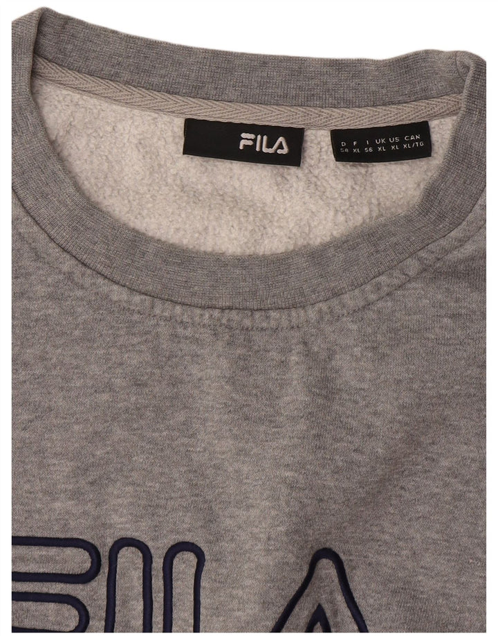 Fila Мужской свитшот с рисунком XL Серый в крапинку