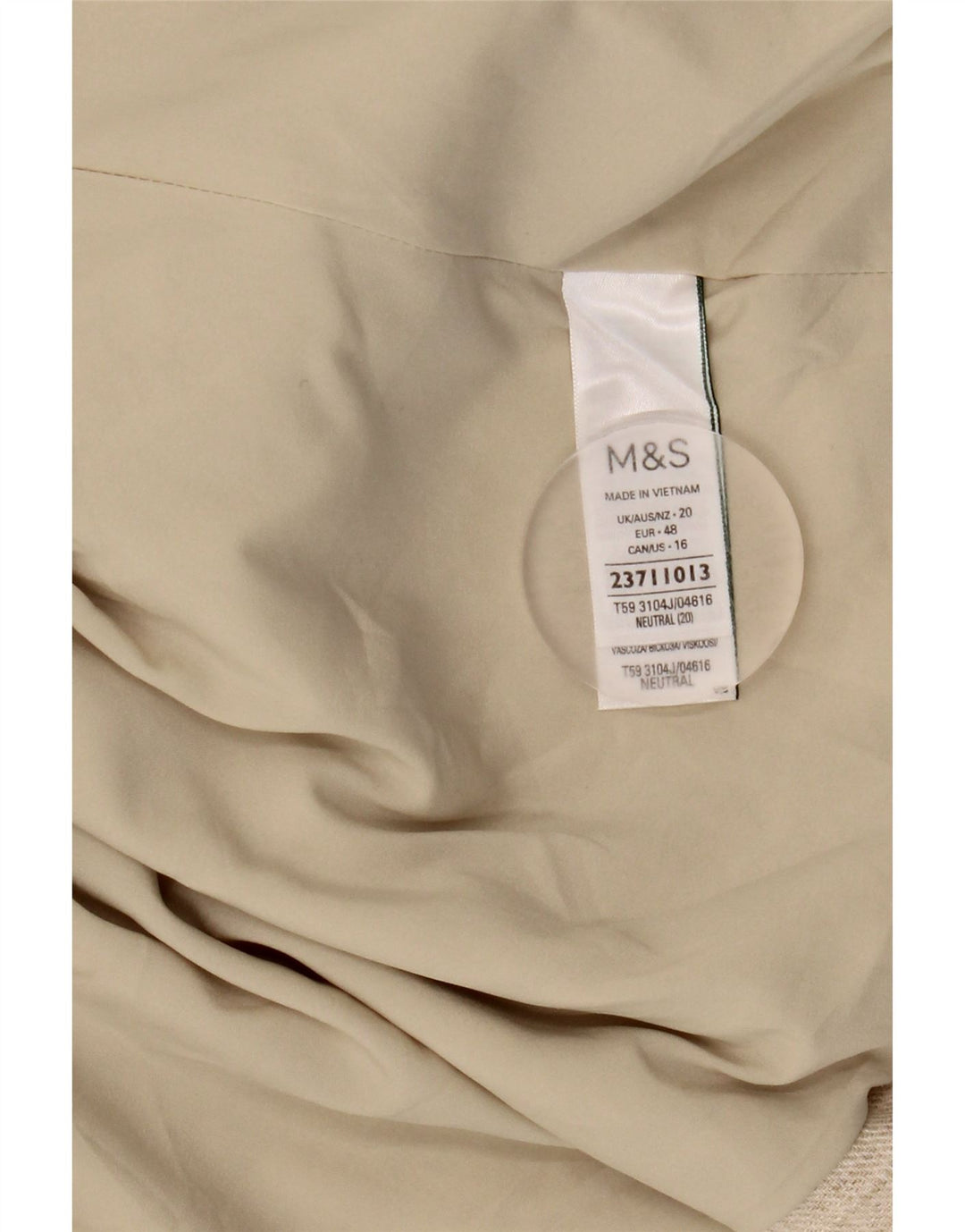 Женский открытый пиджак MARKS & SPENCER UK 20 2XL, бежевый льняной пиджак