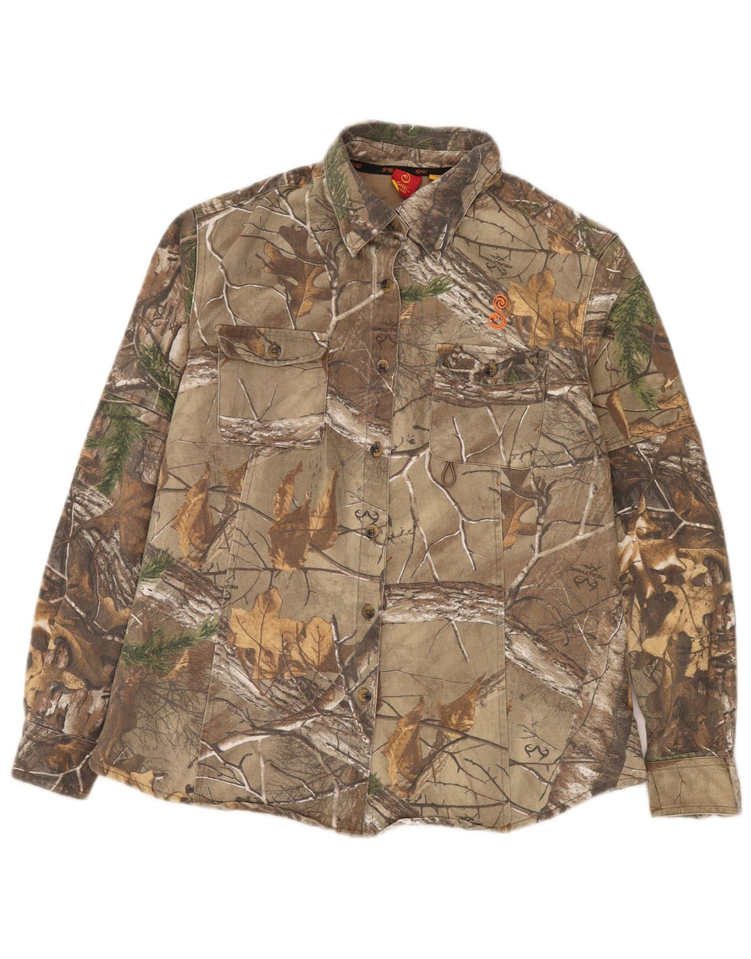 ВИНТАЖНАЯ женская рубашка с абстрактным узором UK 16, большой размер, цвет хаки, хлопок с цветными блоками